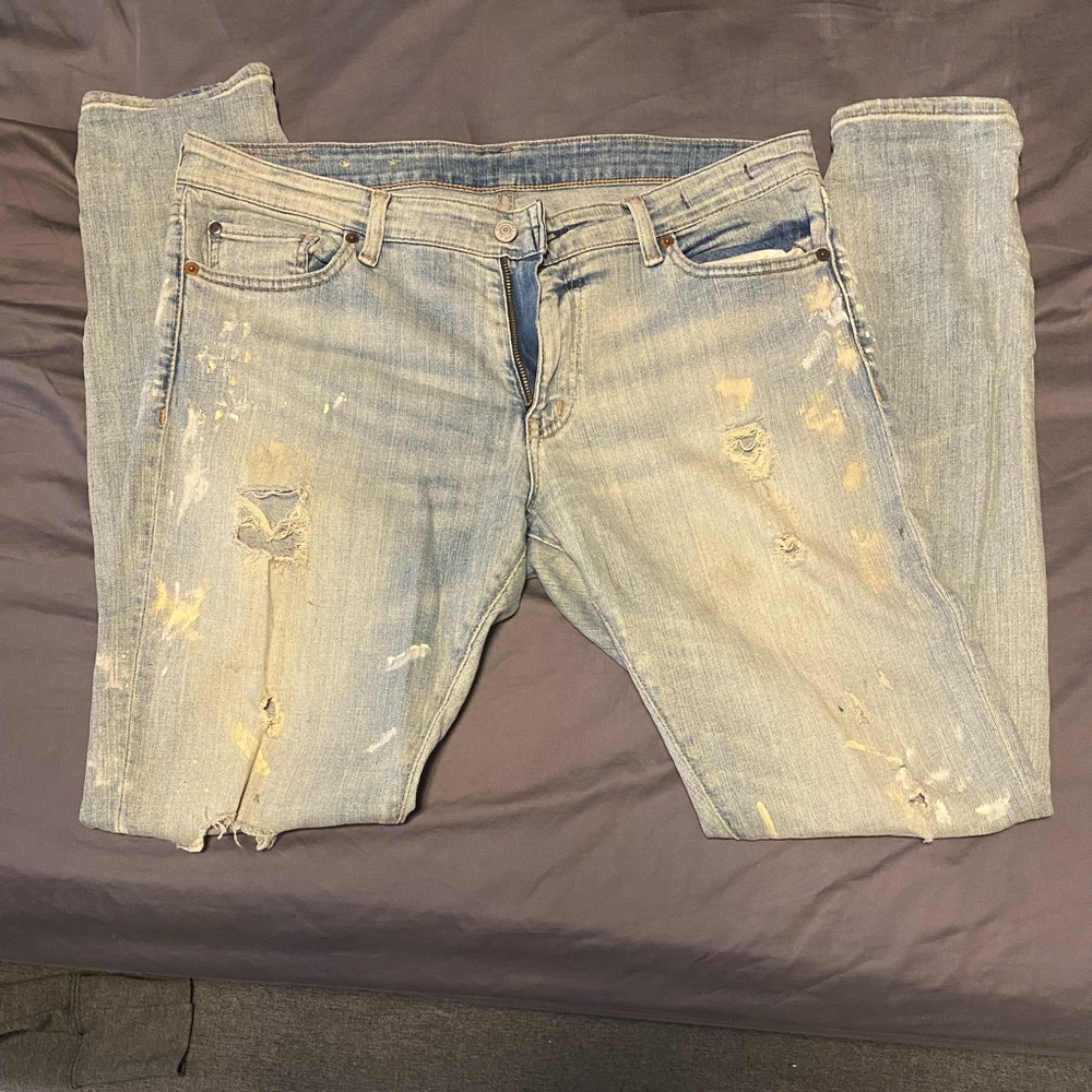 Ralph Lauren distressed boyfriend jeans